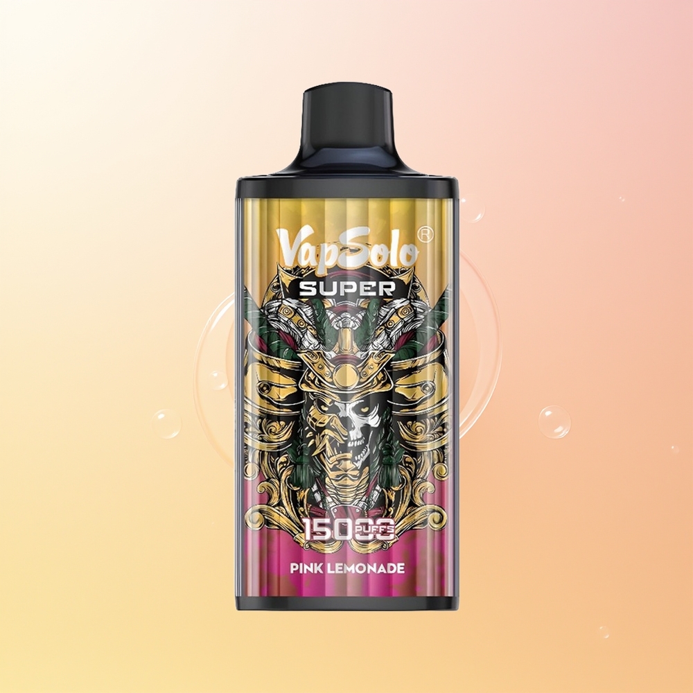 Vapsolo Super 15000 Puffs Finland Tukku Super Vaaleanpunainen Sitruunalimonaadi 40ml 850mAh Mesh Type-C