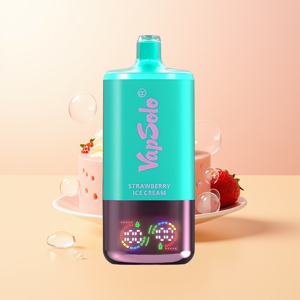 Vapsolo Triple 30000 Puffs Finland Tukku Mansikkajäätelö Type-C 40ml 20mg/ml 50mg/ml 3-tankki