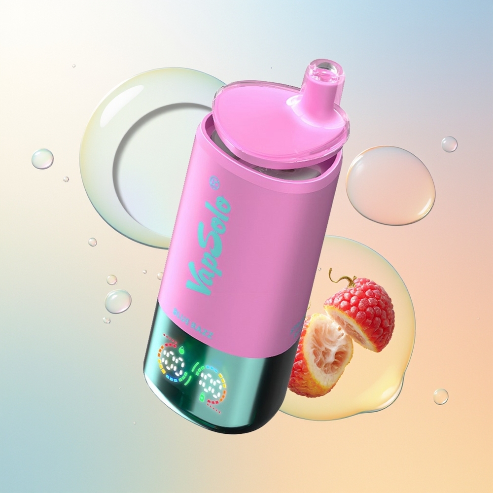 Vapsolo Triple 30000 Puffs Finland Tukku Sininen Vadelma 40ml 3-säiliö Type-C