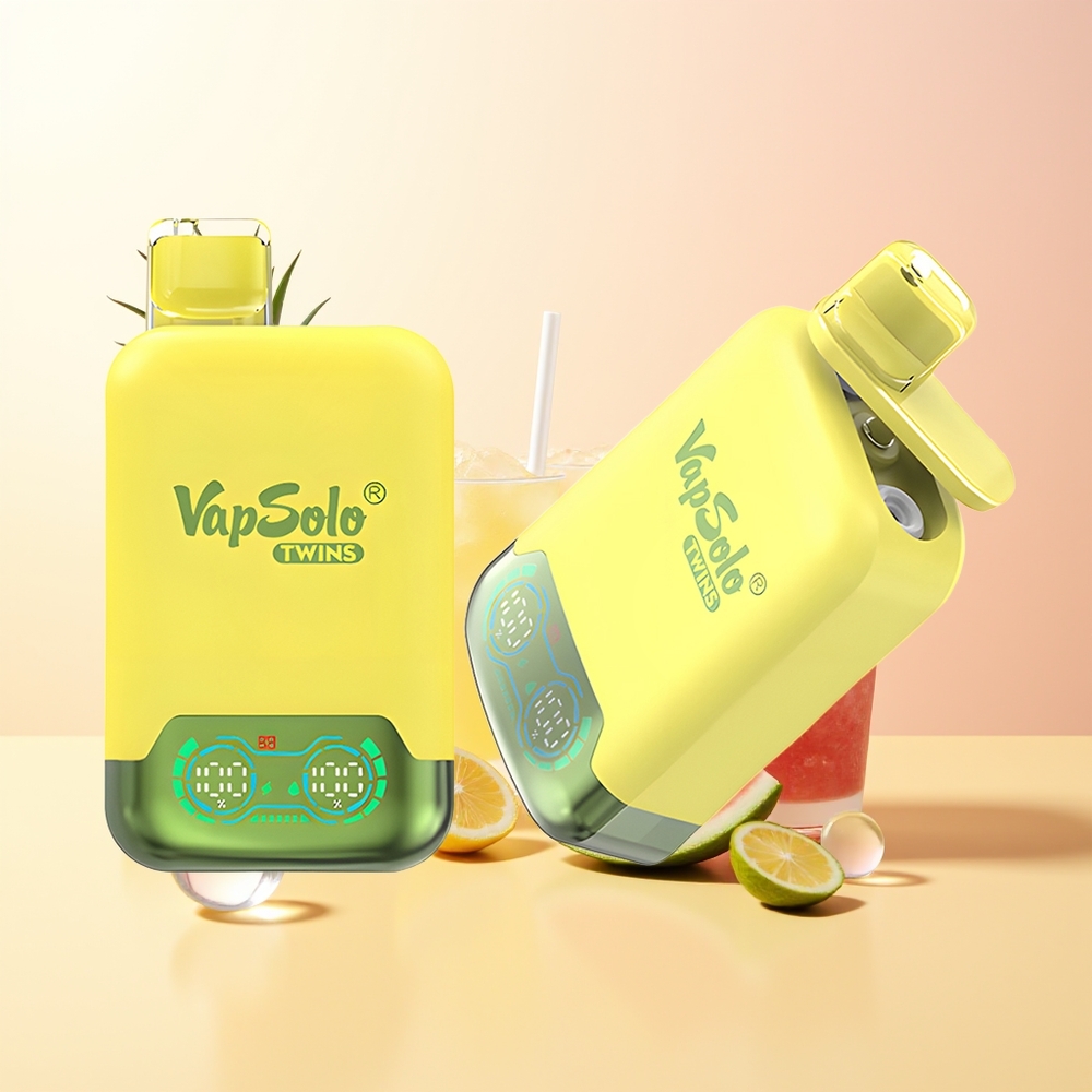 Vapsolo Twins 20000 Puffs Finland Tukku Ananas Kookos  Vesimeloni Jää Type-C 40 ml 20mg/ml 50mg/ml