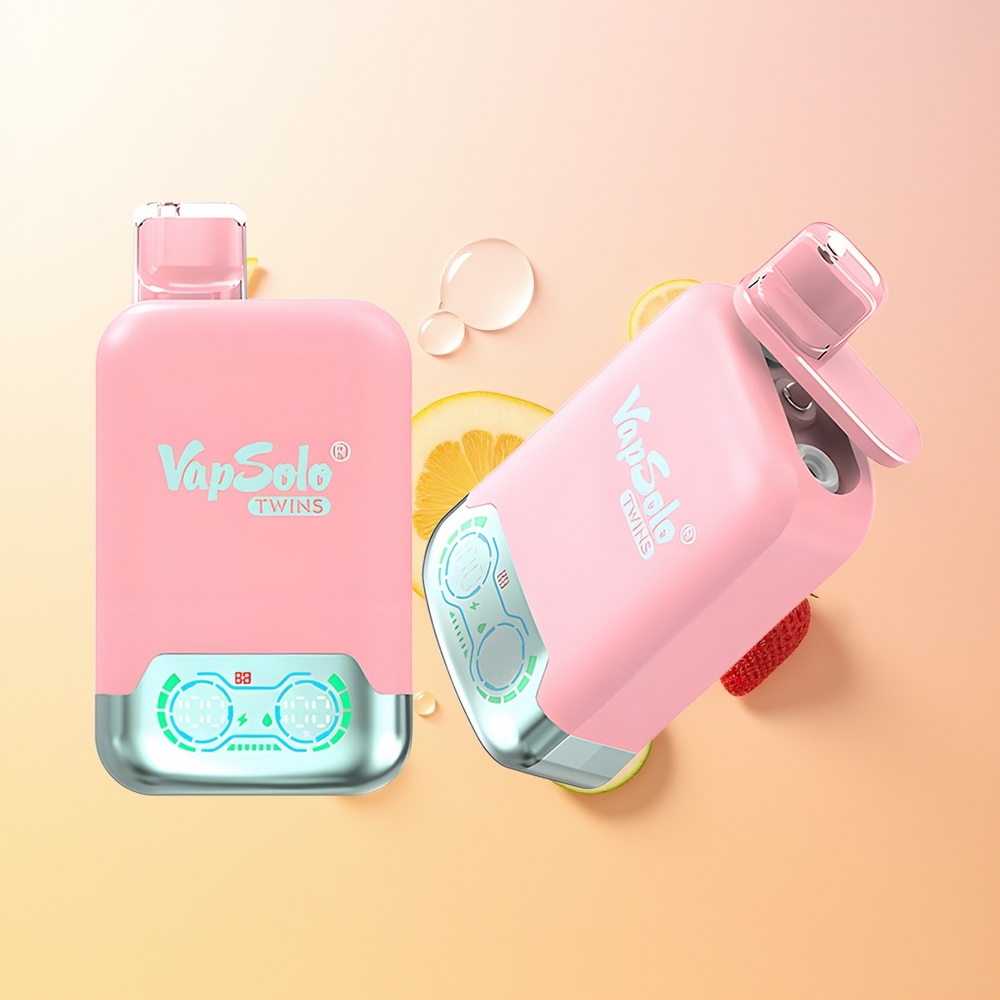 Vapsolo Twins 20000 Puffs Finland Tukku Mansikka-Jää  Mango-Persikka-Vesimeloni 40ml 2-tankki Type-C