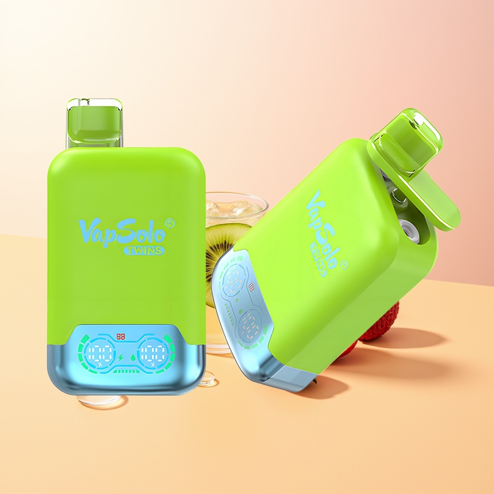Vapsolo Twins 20000 Puffs Finland Tukku Mansikka-Kiivi  Mansikka-Vadelma-Kirsikka Jää 40ml 20mg/ml 50mg/ml Type-C