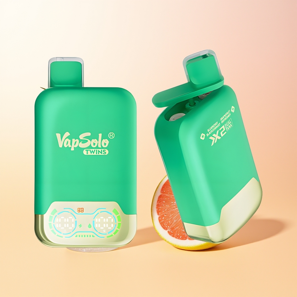 Vapsolo Twins 20000 Puffs Finland Tukku Mustikka Viinimarja  Greippi Virkistäjä 40ml 20mg/ml Type-C