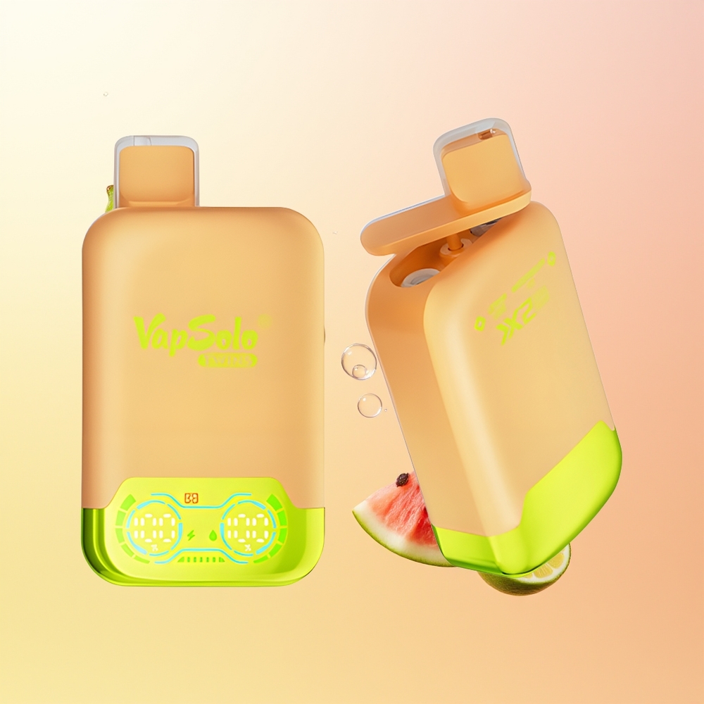 Vapsolo Twins 20000 Puffs Finland Tukku Sitruuna-Lime  Vesimeloni-Jää 40ml 2-tankki Type-C