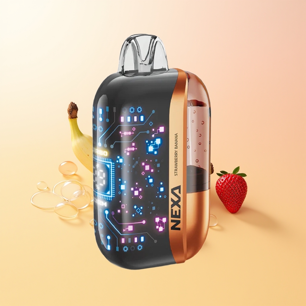NEXA Ultra 50000 Suu Suomi Tukku Mansikka Banaani 20ml 800mAh 5% 0.9ohm Dual Mesh 3d Kaareva Näyttö Type-c