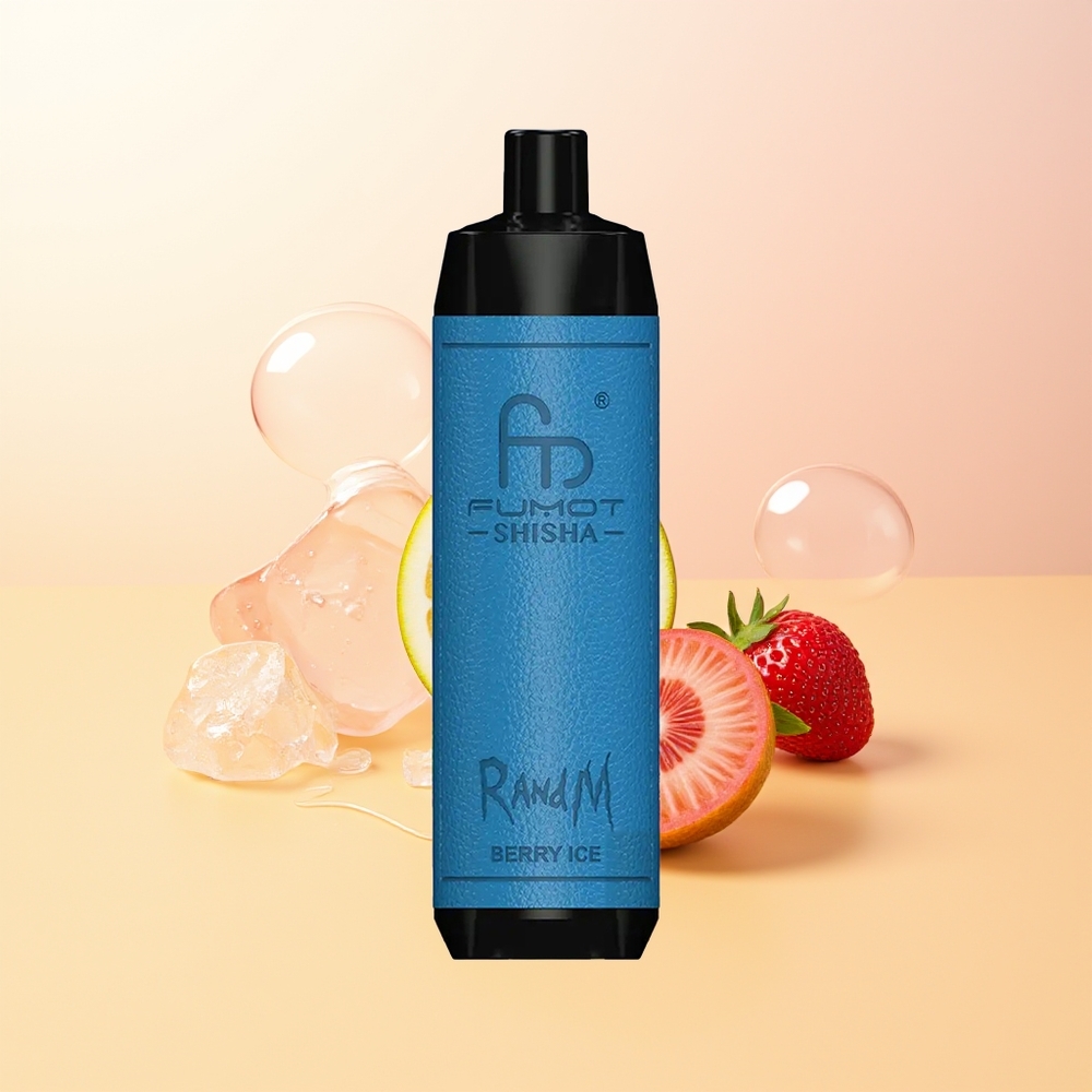 RandM Fumot Shisha 10000 Puffs Finland Tukku Marja-Jää Type-C, 18ml, 850mAh, 0.6ohm, 0.5% Nikotiinia