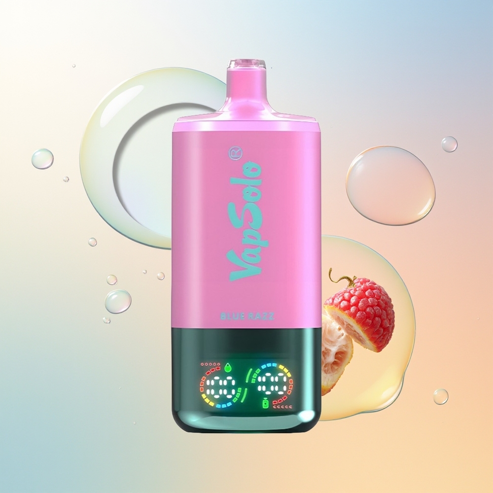 Vapsolo Triple 30000 Puffs Finland Tukku Sininen Vadelma 40ml 3-säiliö Type-C