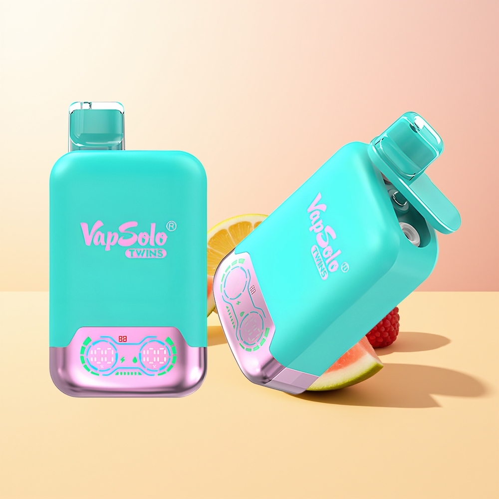 Vapsolo Twins 20000 Puffs Finland Tukku KolmoisMansikka & VesiMeloni 40ml 20mg/ml 2-tankinen Type-C