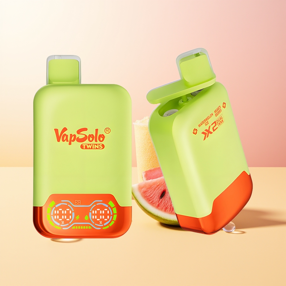 Vapsolo Twins 20000 Tuhka Suomesta Tukku Vesimeloni Jää & Sekamarja 40ml 2-säiliö Type-C