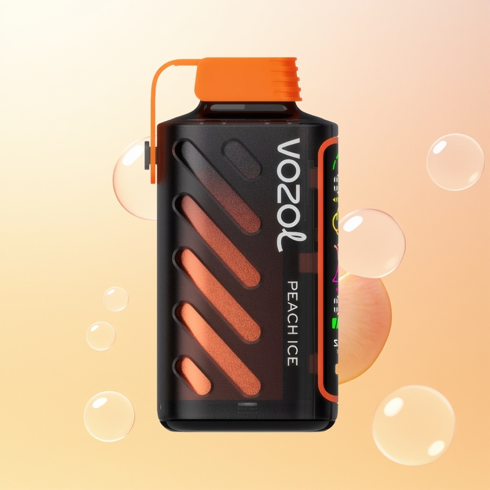 VOZOL Gear Power 20000 Puffs Finland Tukku Persikka Jää S.i.L.C. Tech Dual Mesh Coil Full Screen Display 20mL 5%